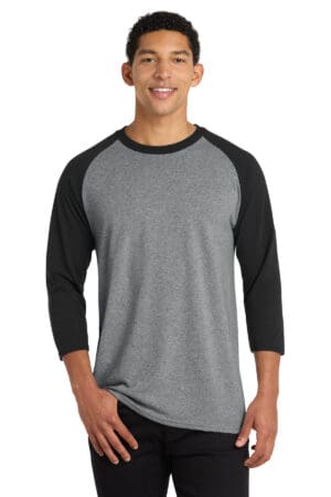 Port & Co  Core Blend 3/4-Sleeve Raglan Tee. PC55RS