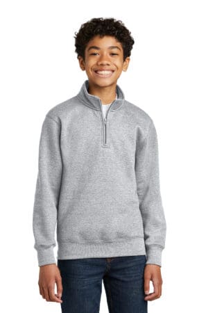 Port & Co  Youth Core Fleece 1/4-Zip Pullover Sweatshirt PC78YQ