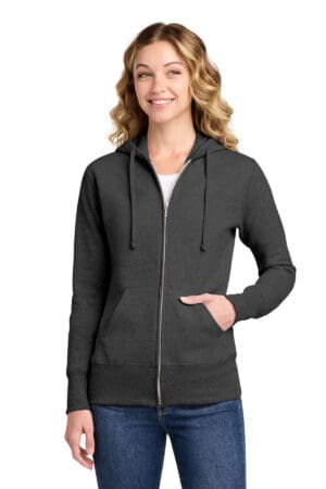 Port & Co  Women's Core Fleece Full-Zip Hooded Sweatshirt. LPC78ZH