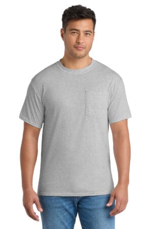 Port & Co  Core Blend Pocket Tee. PC55P