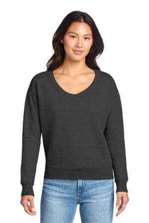 Port & Co  Women's Beach Wash ® Garment-Dyed V-Neck Sweatshirt LPC098V