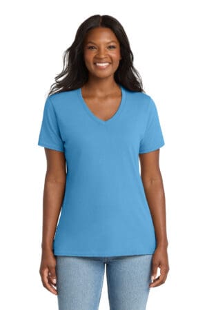 Port & Co  Women's Core Cotton V-Neck Tee. LPC54V
