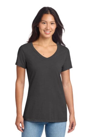 Port & Co  Women's Beach Wash ® Garment-Dyed V-Neck Tee LPC099V