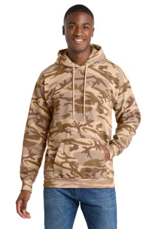 Port & Co  Core Fleece Camo Pullover Hooded Sweatshirt. PC78HC
