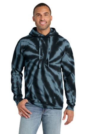 Port & Co  Tie-Dye Pullover Hooded Sweatshirt. PC146