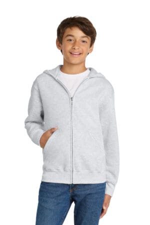 Port & Co  Youth Core Fleece Full-Zip Hooded Sweatshirt PC78YZH