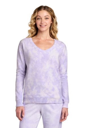 Port & Co  Women's Beach Wash ® Cloud Tie-Dye V-Neck Sweatshirt LPC140V