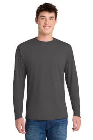Port & Co  Long Sleeve Performance Blend Tee. PC381LS